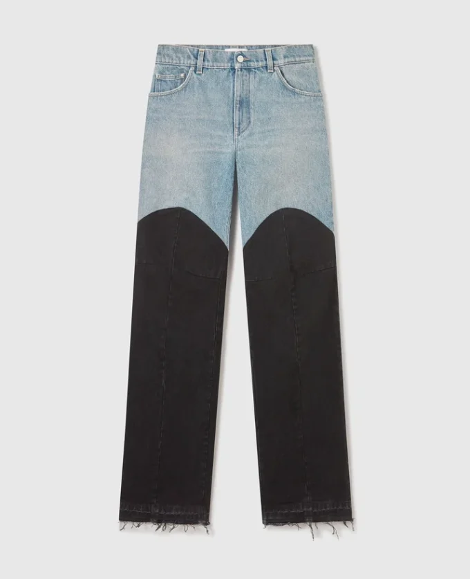 Patchwork Panel Denim Jeans Patchwork Panel Denim Jeans