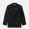 Pearl Embroidery Oversized Double-Breasted Blazer Pearl Embroidery Oversized Double-Breasted Blazer
