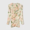 Peony Print Long-Sleeve Mini Dress Peony Print Long-Sleeve Mini Dress