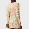 Peony Print Long-Sleeve Mini Dress Peony Print Long-Sleeve Mini Dress