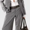 Pinstripe Pleated Straight-Leg Pants Pinstripe Pleated Straight-Leg Pants
