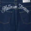 Platinum Dream Embroidered Mid-Rise Straight-Leg Denim Jeans Platinum Dream Embroidered Mid-Rise Straight-Leg Denim Jeans