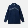 Platinum Dream Embroidered Oversized Denim Shirt Platinum Dream Embroidered Oversized Denim Shirt