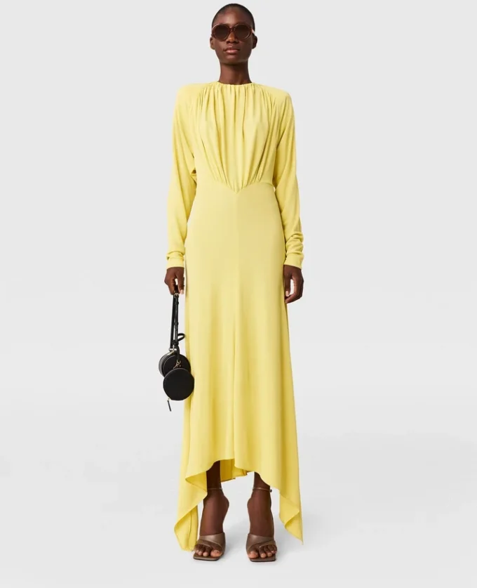 Pleated Jersey Long-Sleeve Maxi Dress Pleated Jersey Long-Sleeve Maxi Dress