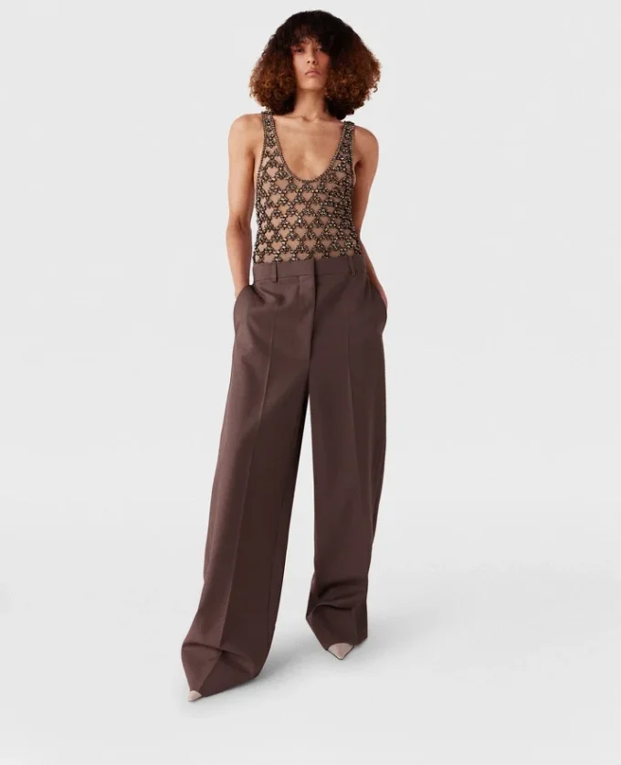 Pleated Low-Rise Pants Pleated Low-Rise Pants