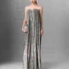 Pleated Metallic Velvet Dress Pleated Metallic Velvet Dress