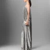 Pleated Metallic Velvet Dress Pleated Metallic Velvet Dress