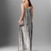 Pleated Metallic Velvet Dress Pleated Metallic Velvet Dress