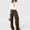 Pleated Straight-Leg Pants Pleated Straight-Leg Pants