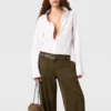 Pleated Straight-Leg Pants Pleated Straight-Leg Pants
