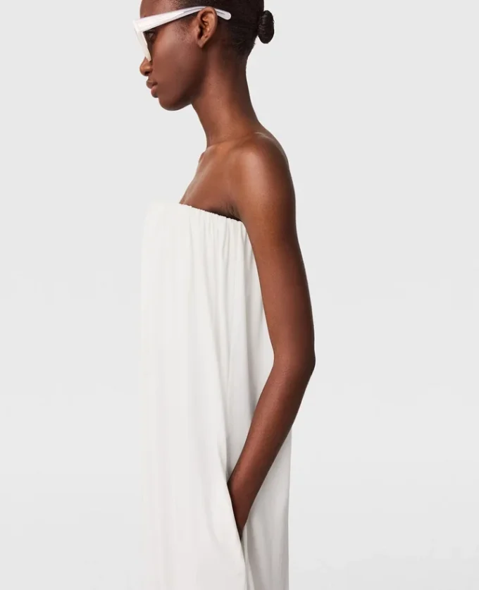 Pleated Strapless Silk-Blend Dress Pleated Strapless Silk-Blend Dress