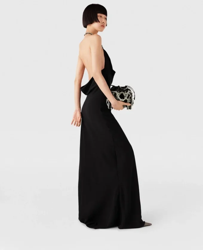 Plunge Crystal Halterneck Maxi Dress Plunge Crystal Halterneck Maxi Dress