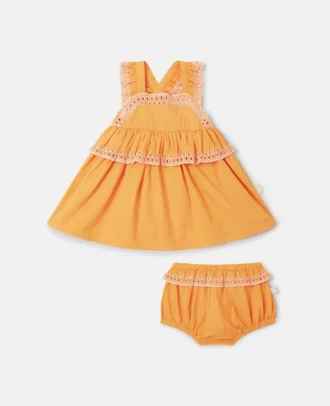 Popeline Dress and Bloomers Set