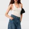 Popper-Studded Straight-Leg Jeans Popper-Studded Straight-Leg Jeans