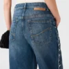 Popper-Studded Straight-Leg Jeans Popper-Studded Straight-Leg Jeans