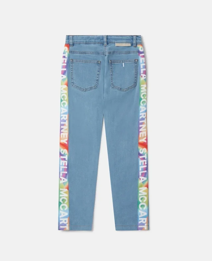 Rainbow Logo Tape Straight Leg Jeans Rainbow Logo Tape Straight Leg Jeans