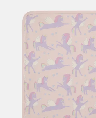 Rainbow Unicorn Print Reversible Blanket