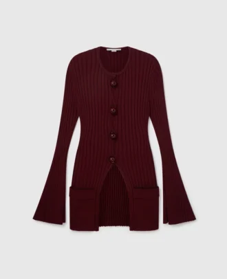 Ribbed Long Sleeved Cardigan