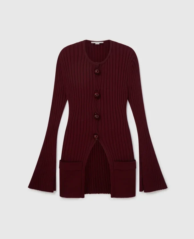 Ribbed Long Sleeved Cardigan Ribbed Long Sleeved Cardigan
