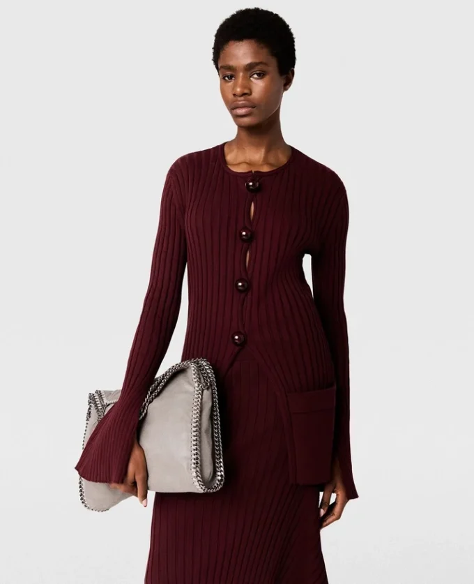 Ribbed Long Sleeved Cardigan Ribbed Long Sleeved Cardigan