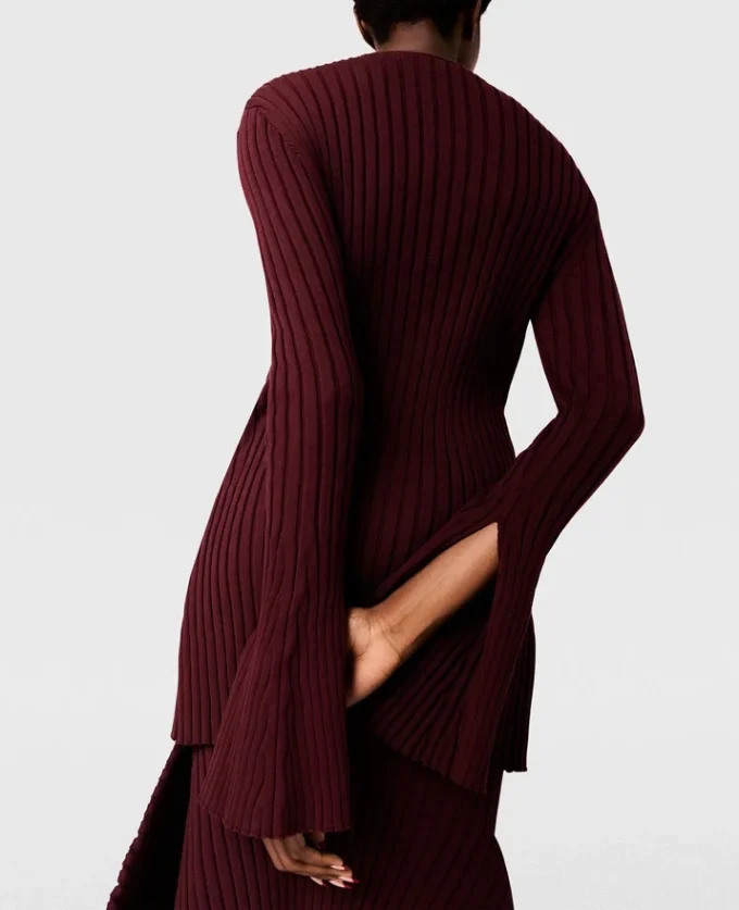 Ribbed Long Sleeved Cardigan Ribbed Long Sleeved Cardigan
