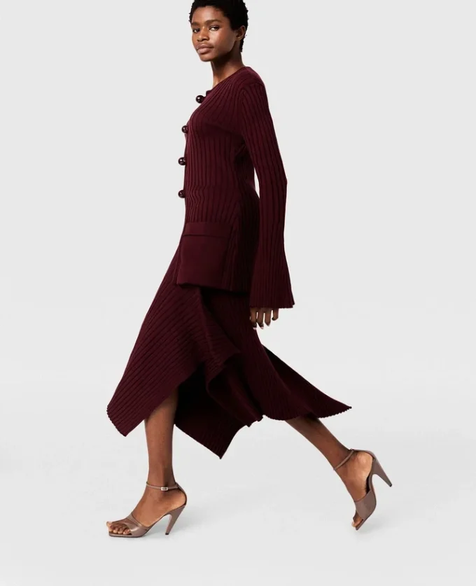 Ribbed Long Sleeved Cardigan Ribbed Long Sleeved Cardigan