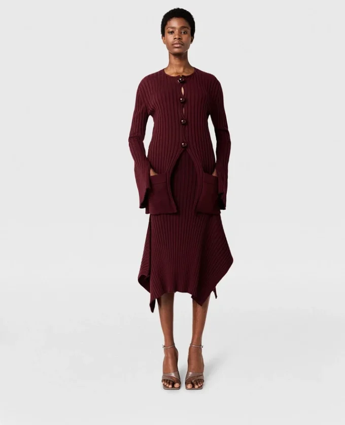Ribbed Long Sleeved Cardigan Ribbed Long Sleeved Cardigan