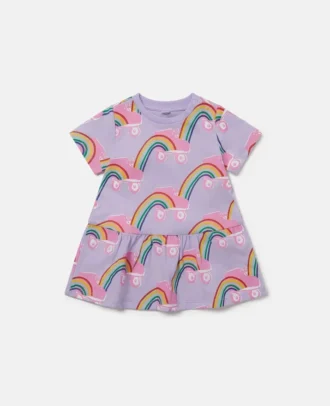 Rollerskate Rainbow Print Dress