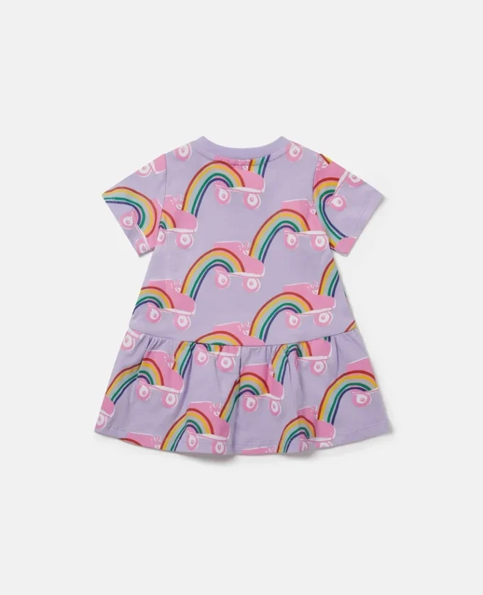 Rollerskate Rainbow Print Dress