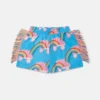 Rollerskate Rainbow Print Fringe Shorts Rollerskate Rainbow Print Fringe Shorts