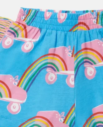 Rollerskate Rainbow Print Fringe Shorts Rollerskate Rainbow Print Fringe Shorts