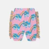 Rollerskate Rainbow Print Fringe Sweatpants