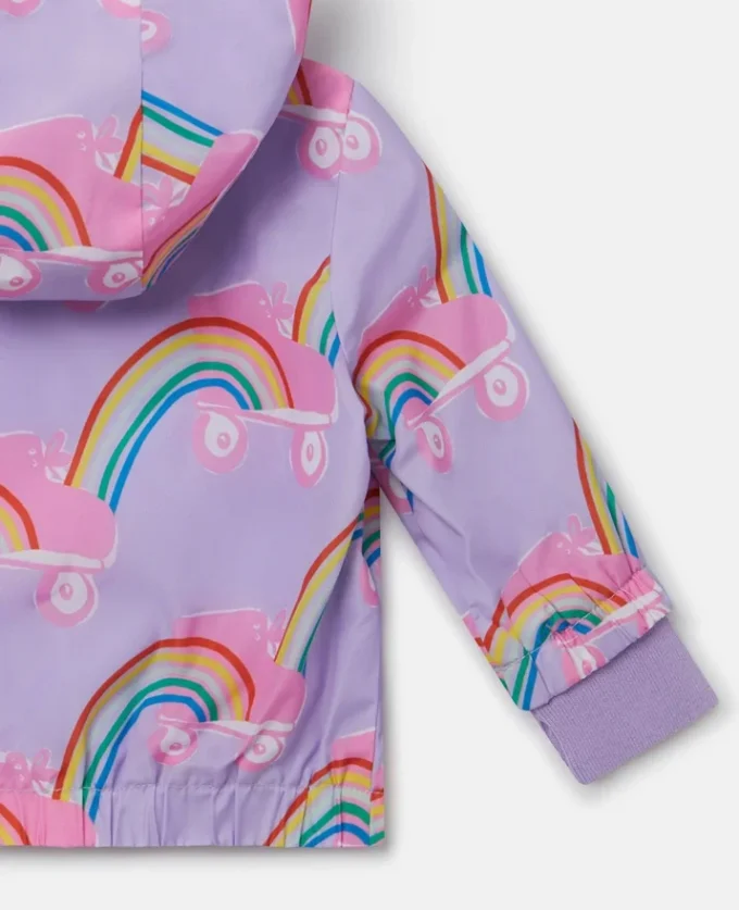 Rollerskate Rainbow Print Raincoat