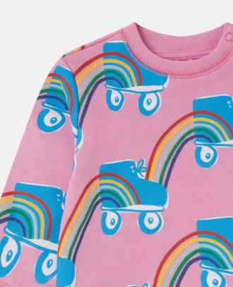 Rollerskate Rainbow Print Sweatshirt
