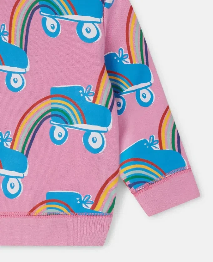 Rollerskate Rainbow Print Sweatshirt
