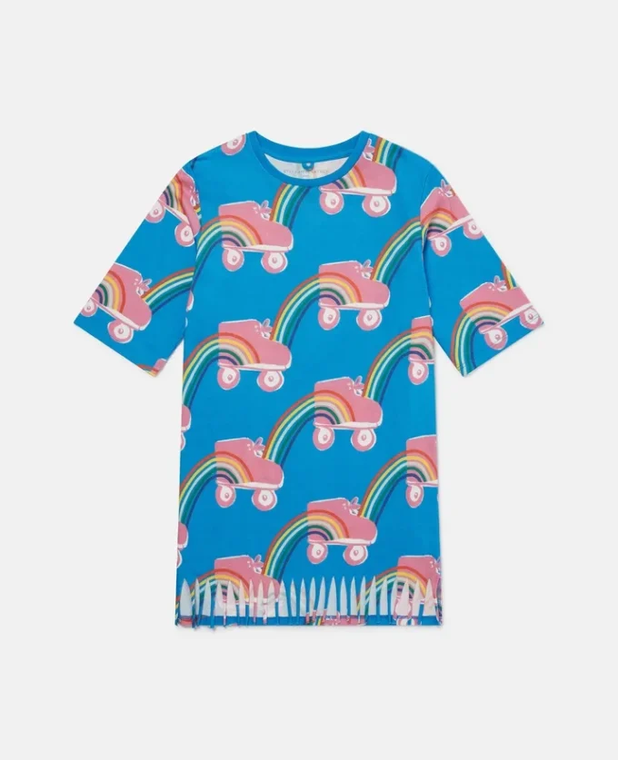 Rollerskate Rainbow Print T-Shirt