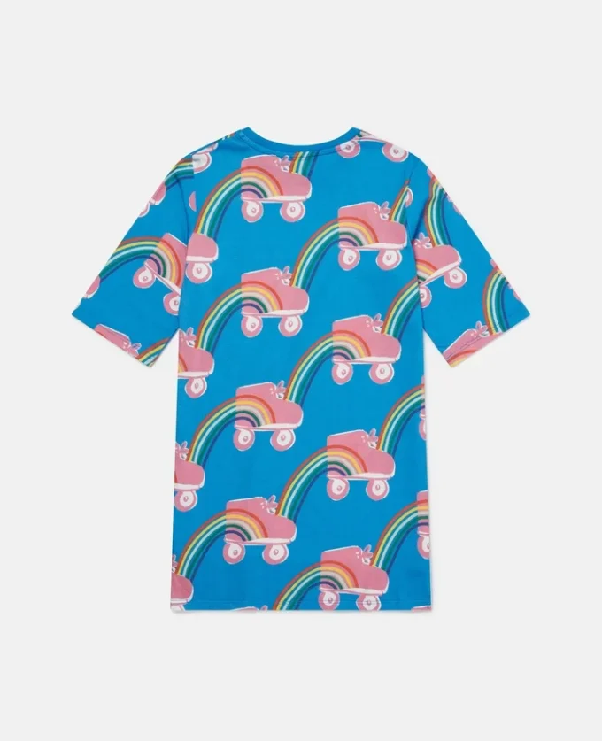 Rollerskate Rainbow Print T-Shirt