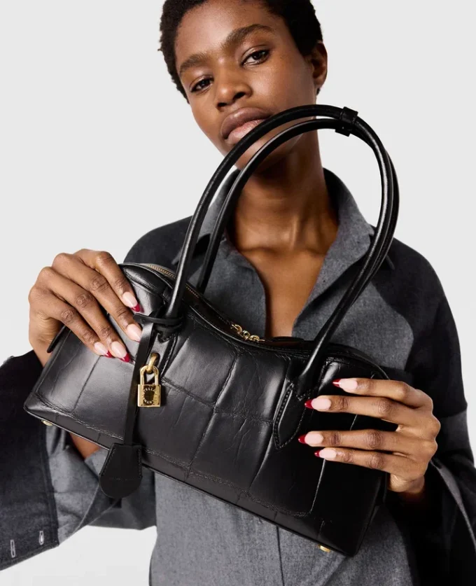 Ryder Crocodile-Embossed Shoulder Bag Ryder Crocodile-Embossed Shoulder Bag