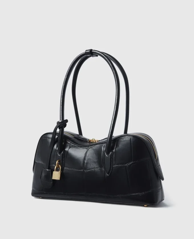 Ryder Crocodile-Embossed Shoulder Bag Ryder Crocodile-Embossed Shoulder Bag