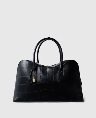 Ryder Crocodile-Embossed Weekender Bag