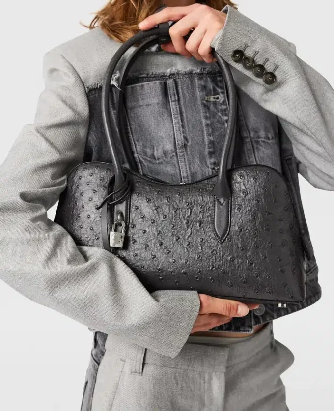 Ryder Ostrich Shoulder Bag Ryder Ostrich Shoulder Bag