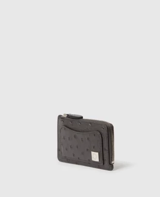 Ryder Ostrich Zip Cardholder