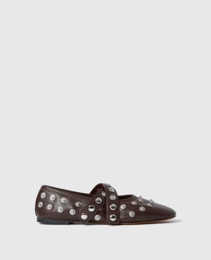 Ryder Popper-Studded Ballet Flats Ryder Popper-Studded Ballet Flats