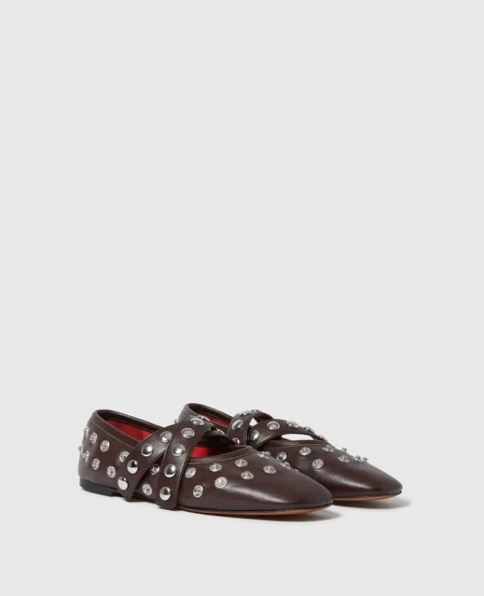 Ryder Popper-Studded Ballet Flats Ryder Popper-Studded Ballet Flats