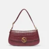 S-Wave Croc-Effect Embossed Shoulder Bag S-Wave Croc-Effect Embossed Shoulder Bag