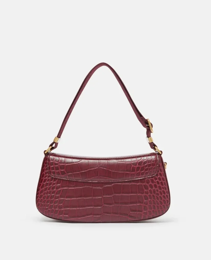S-Wave Croc-Effect Embossed Shoulder Bag S-Wave Croc-Effect Embossed Shoulder Bag