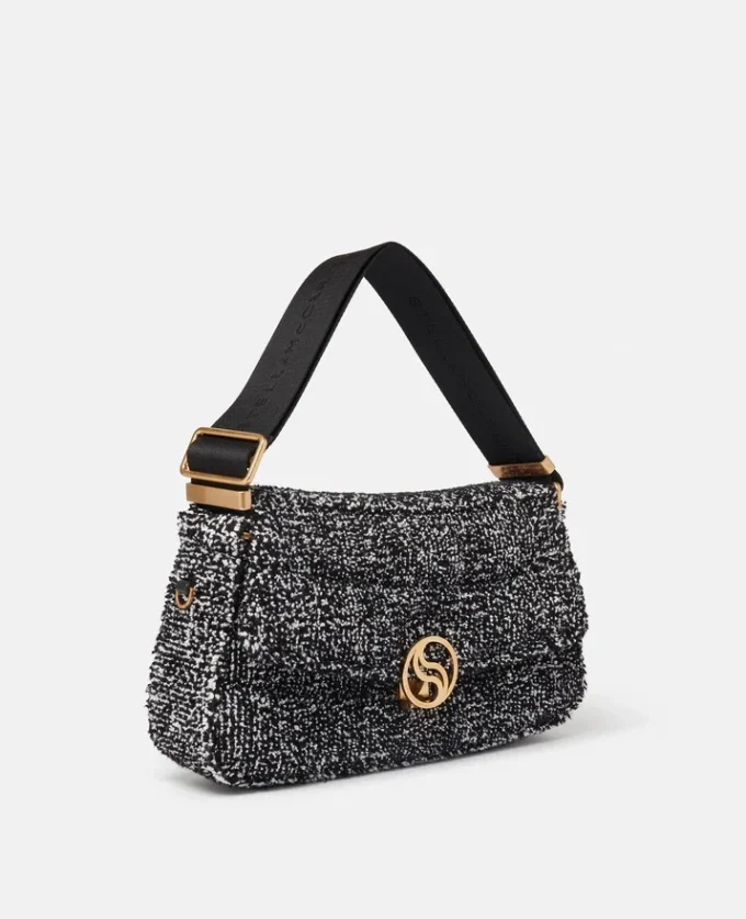 S-Wave Padded Tweed Shoulder Bag S-Wave Padded Tweed Shoulder Bag