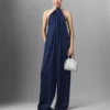 Satin Halterneck Jumpsuit Satin Halterneck Jumpsuit