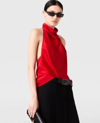 Satin halterneck Top