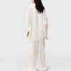 Satin Paneled Slouchy Cargo Pants Satin Paneled Slouchy Cargo Pants